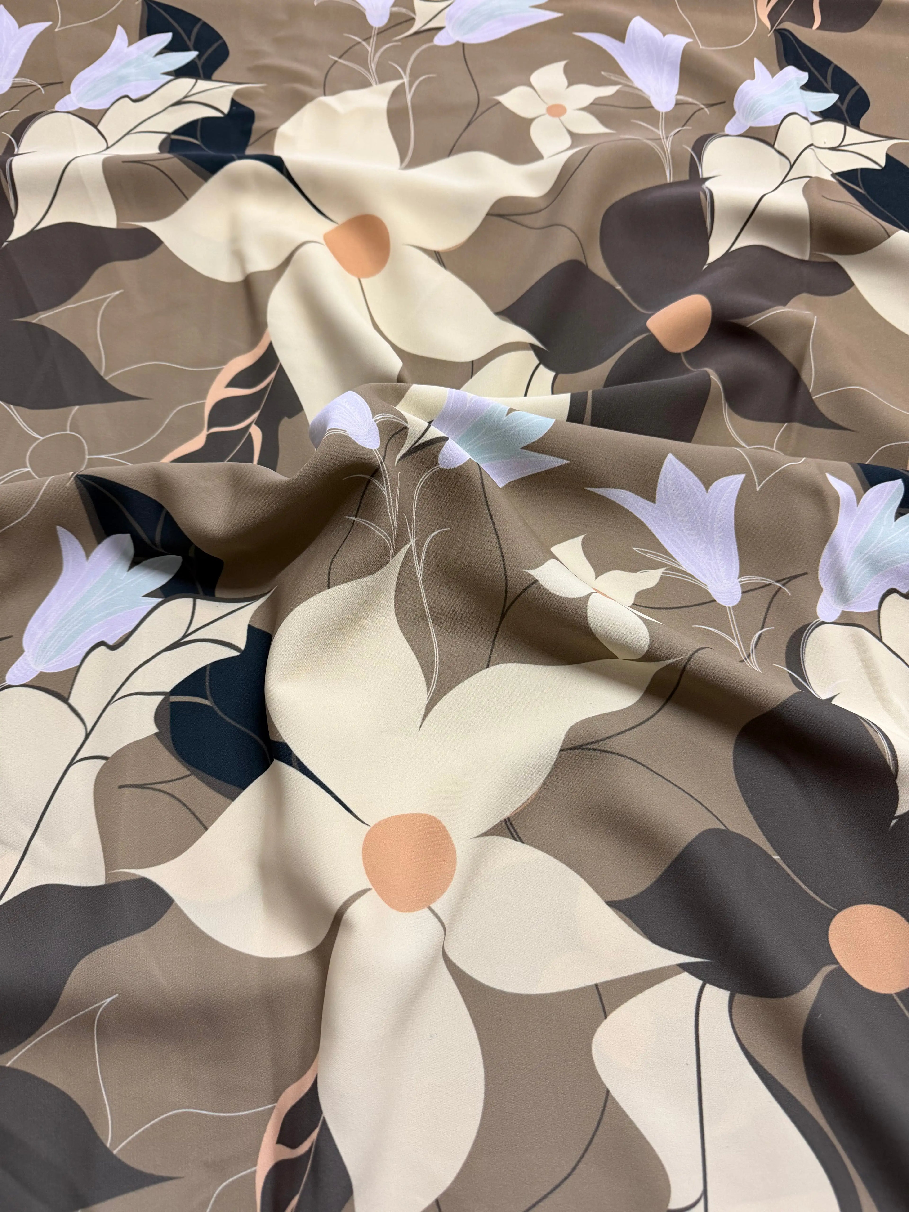 Tessuto Satin Floreale Siena