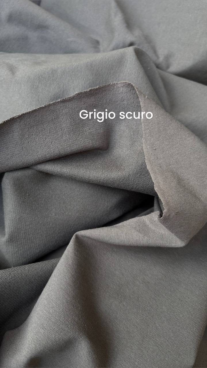 Tessuto Felpa PANTAREI Cotone Garzata Elastica