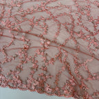 Scampolo Pizzo Cerimonia floreale 1,90x1,30 rosa salmone