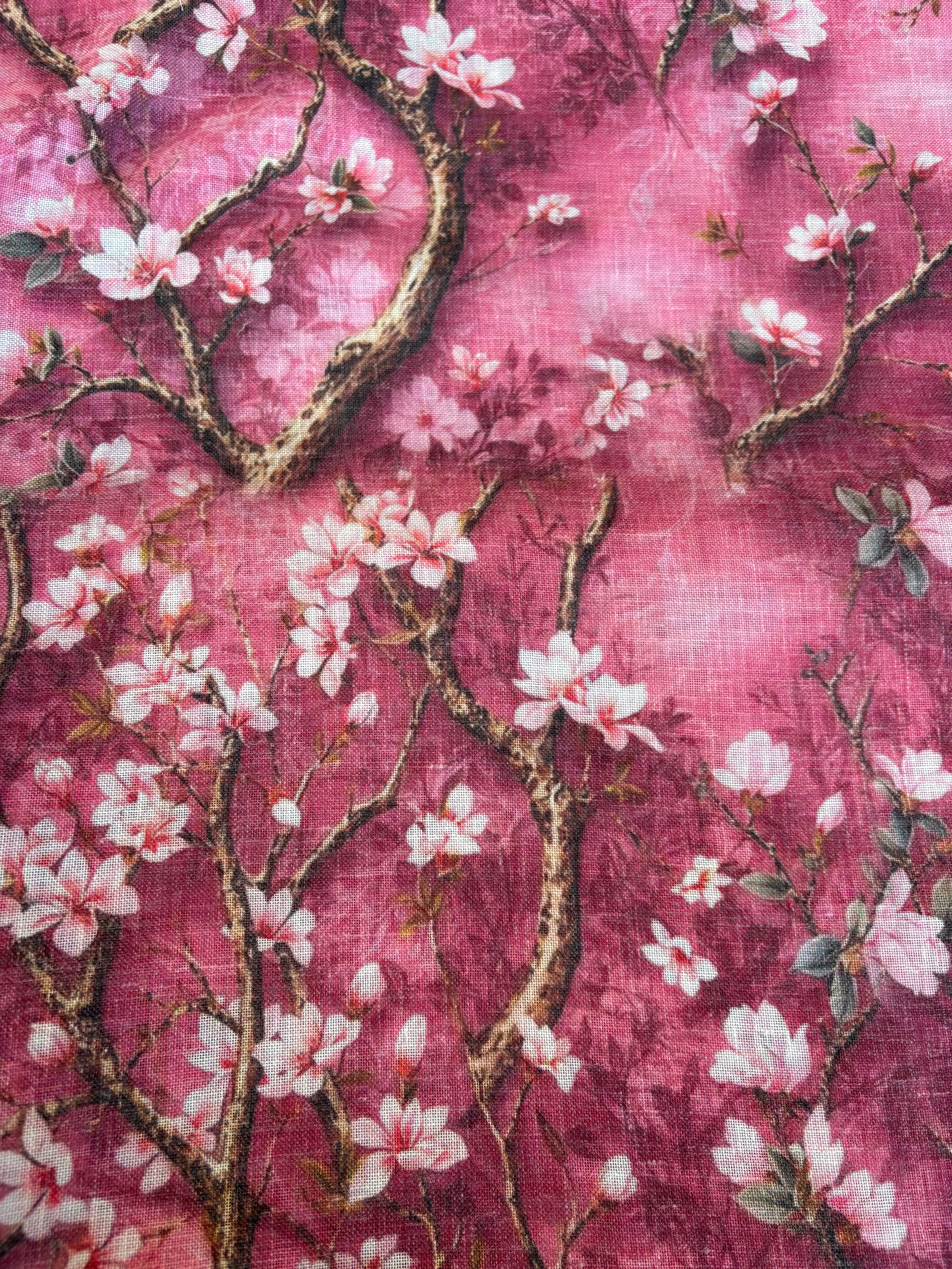 Tessuto misto lino Japan Vibes