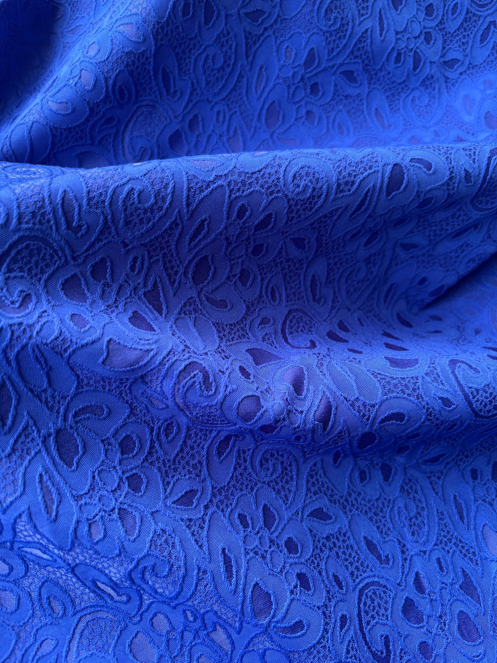 Pizzo doppiato blu china