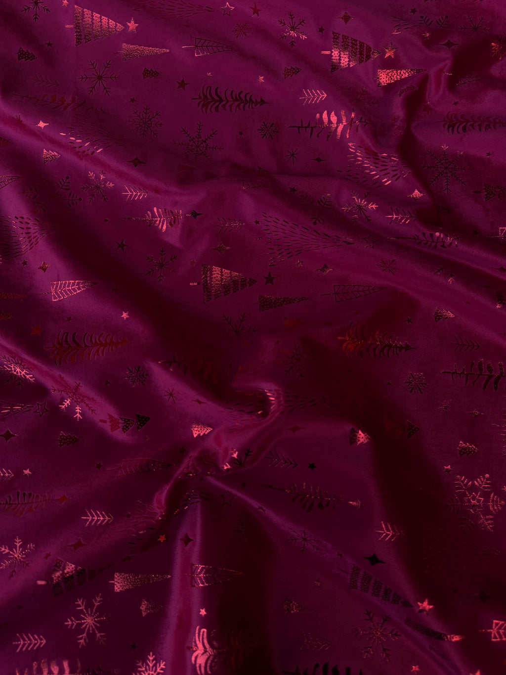 Velluto Rosso Scuro Scuro Glitter Natalizio Fantasia Natale
