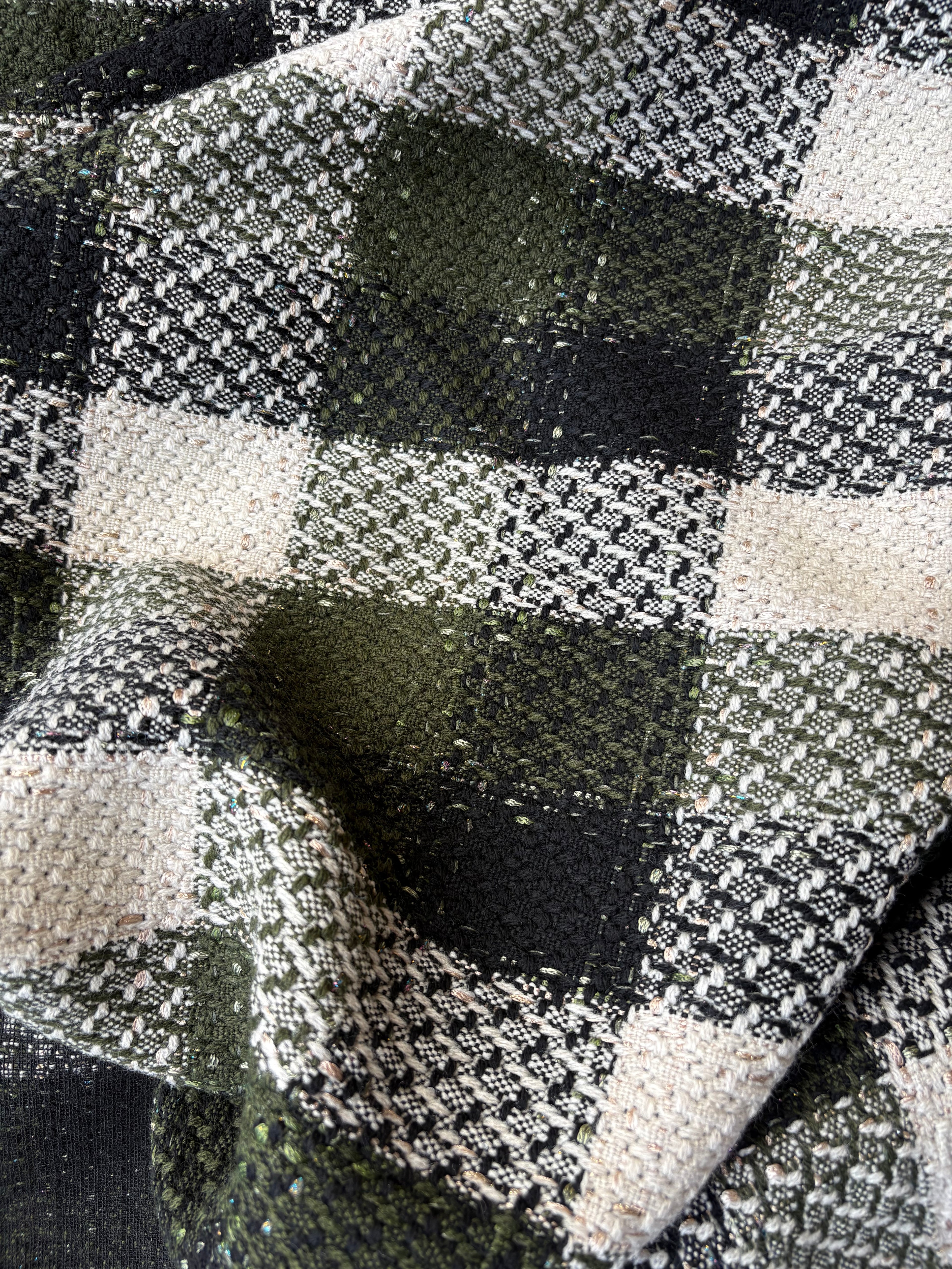 Tessuto Tweed Bouclè Tipologia Chanel laurent Verde