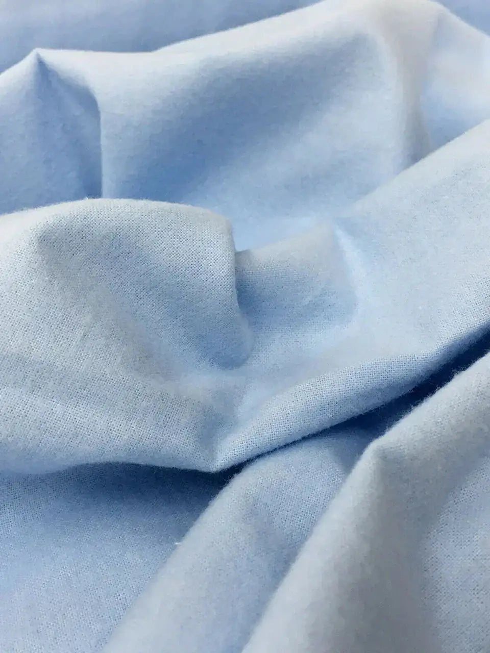 Flanella 100% Caldo Cotone 150H 0,5 m / CELESTE