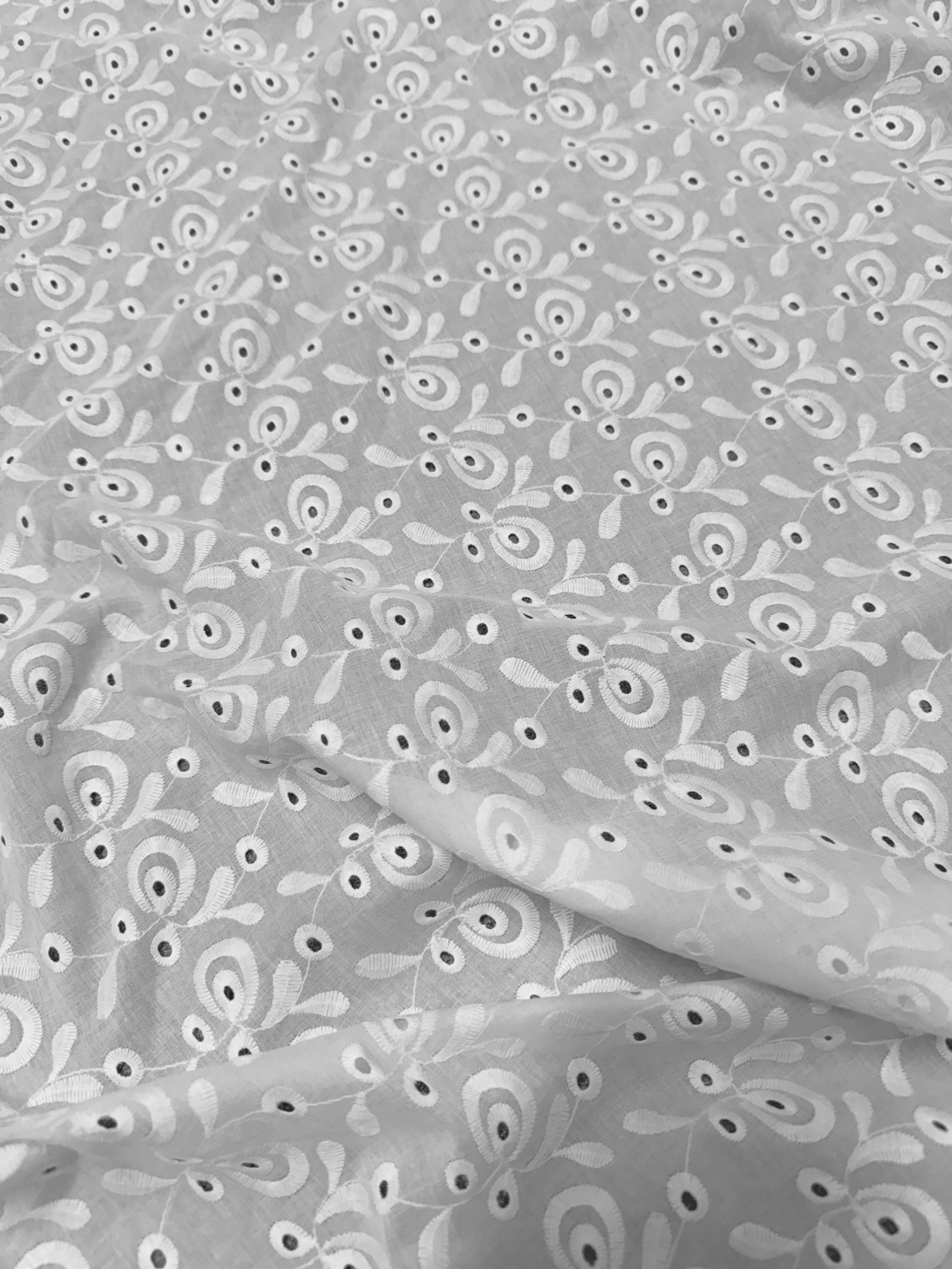 Cotone Pizzo San Gallo Ricamato Costiera