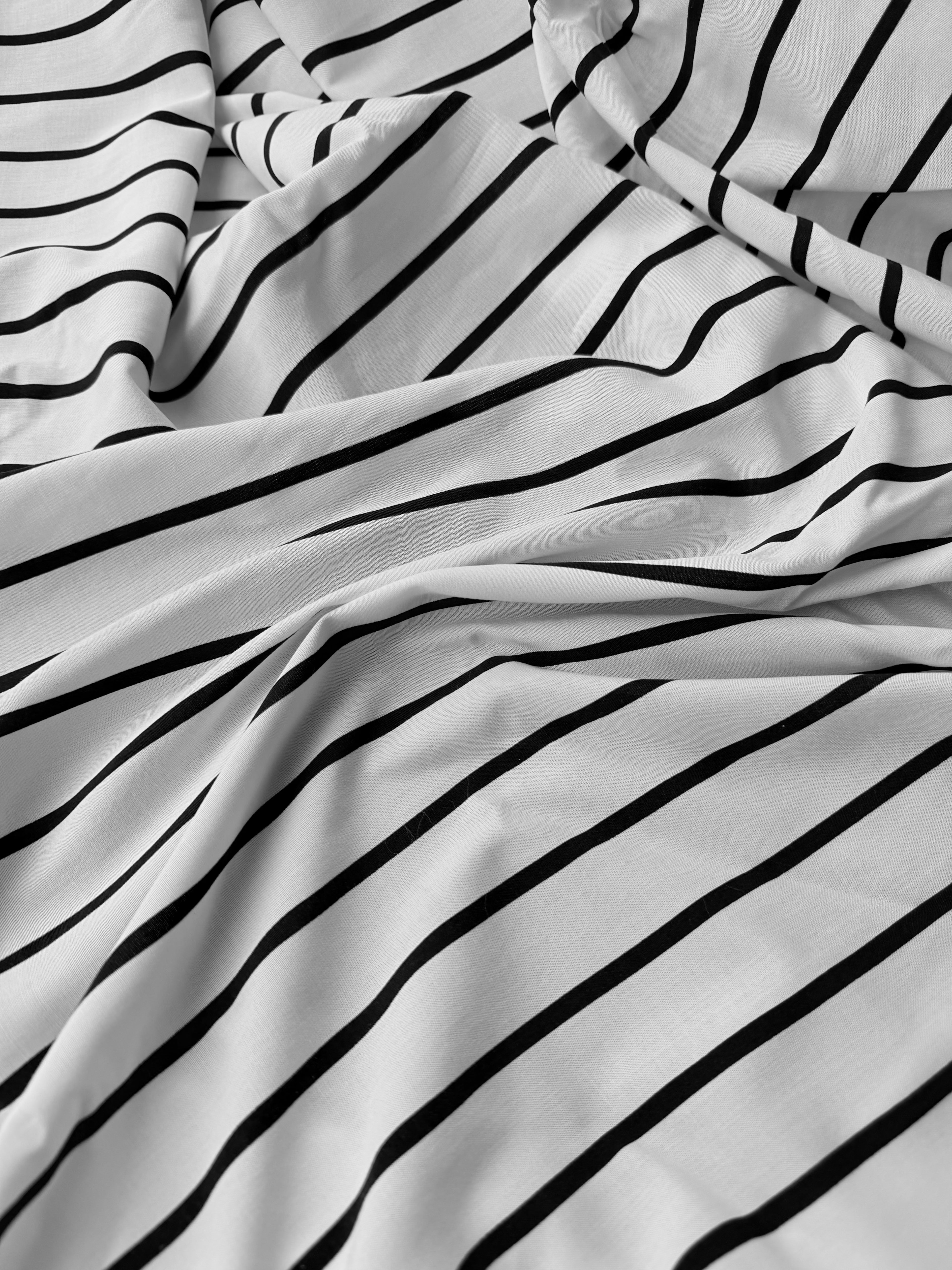 Popeline Cotone Gessato Riga SOTTOPREZZO