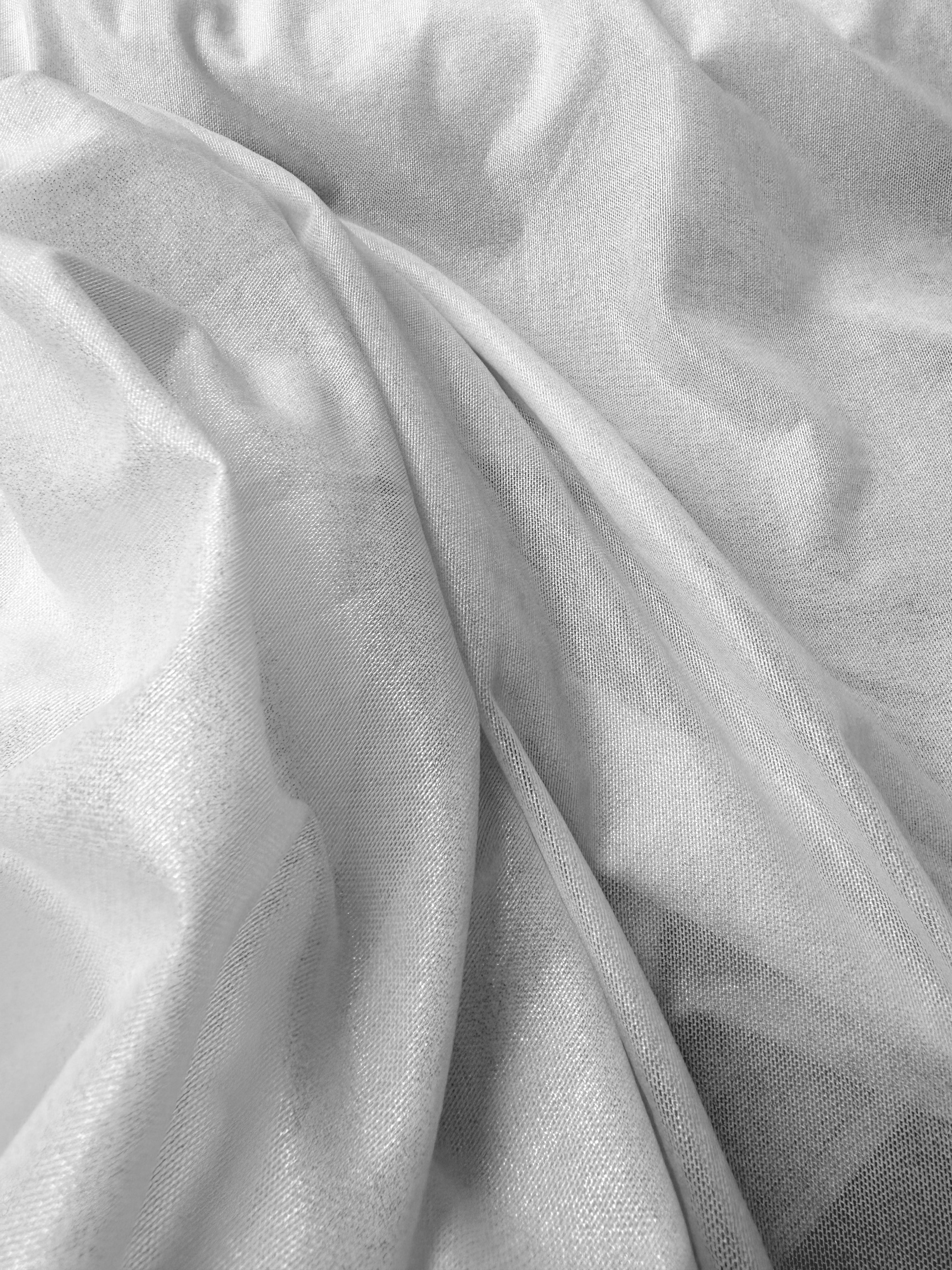 Rete (tullè) Bielastico Bianco Glitter Argento