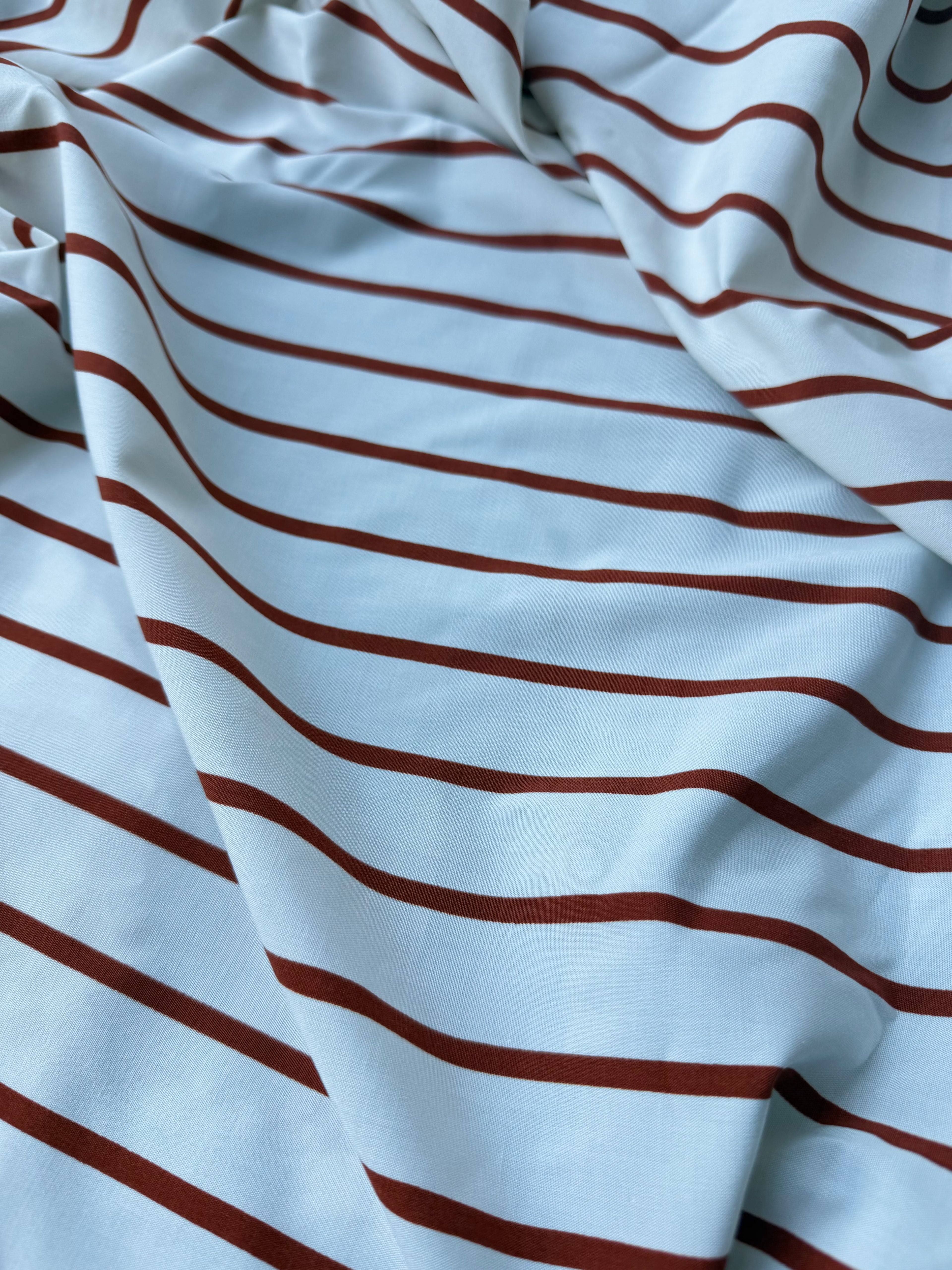 Popeline Cotone Gessato Riga SOTTOPREZZO