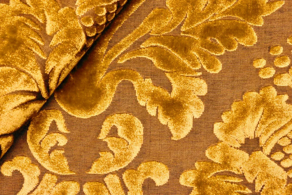 Damascato Jacquard Velluto Operato ORO