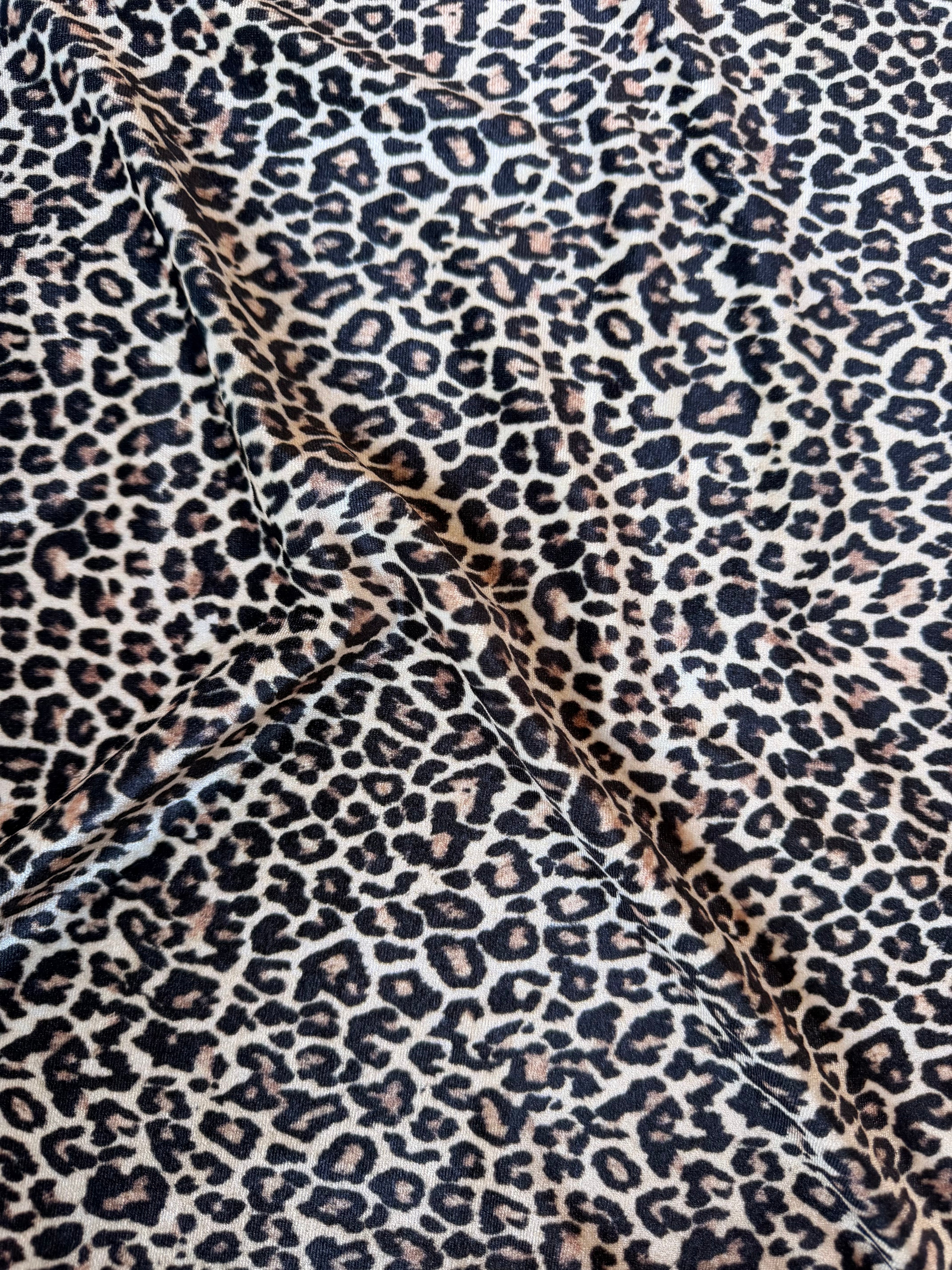 ELASTIC Spotted Animal Print Velvet 
