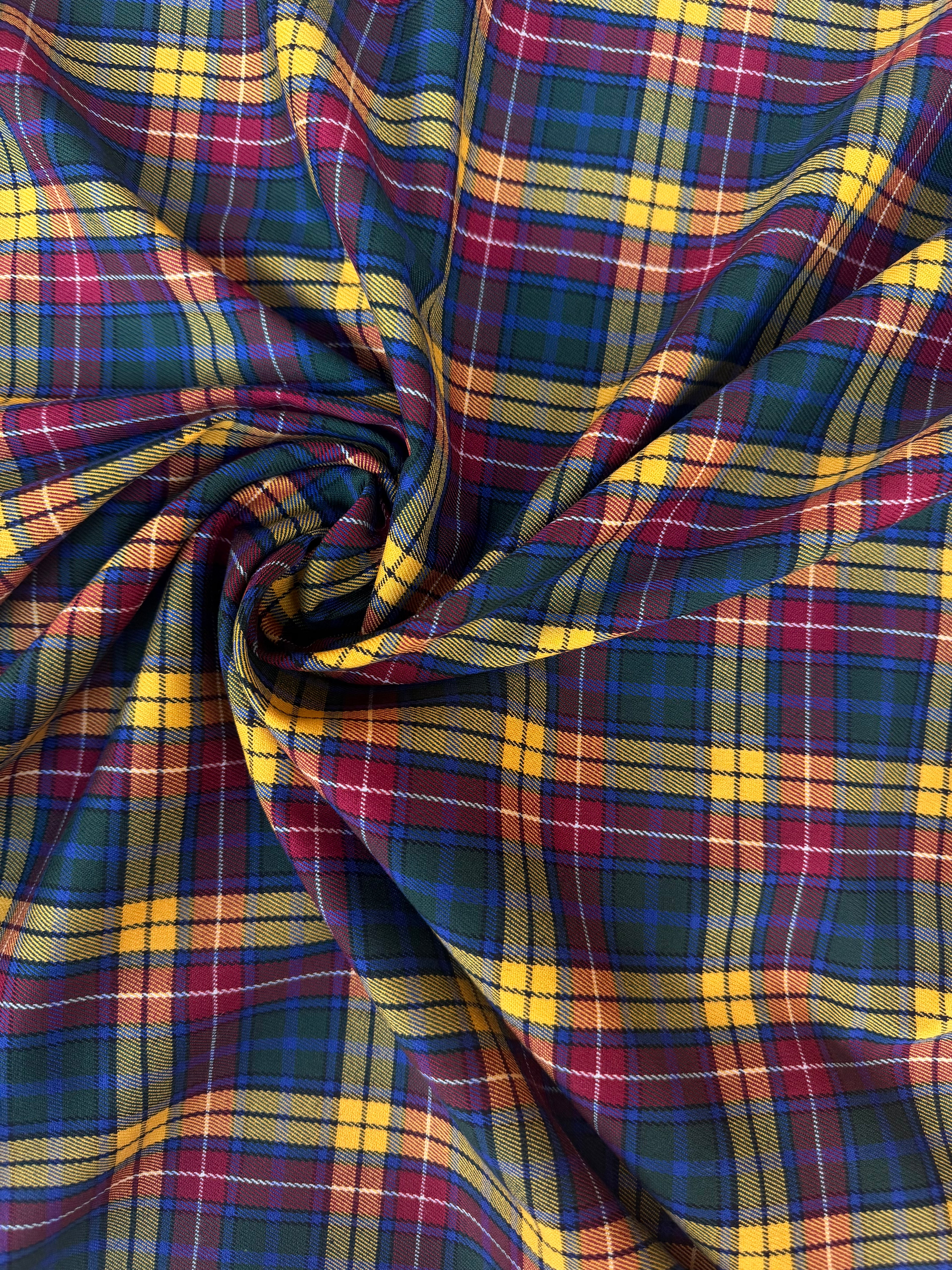 Tartan Scozzese Lanetta Quadro Giallo Luxor