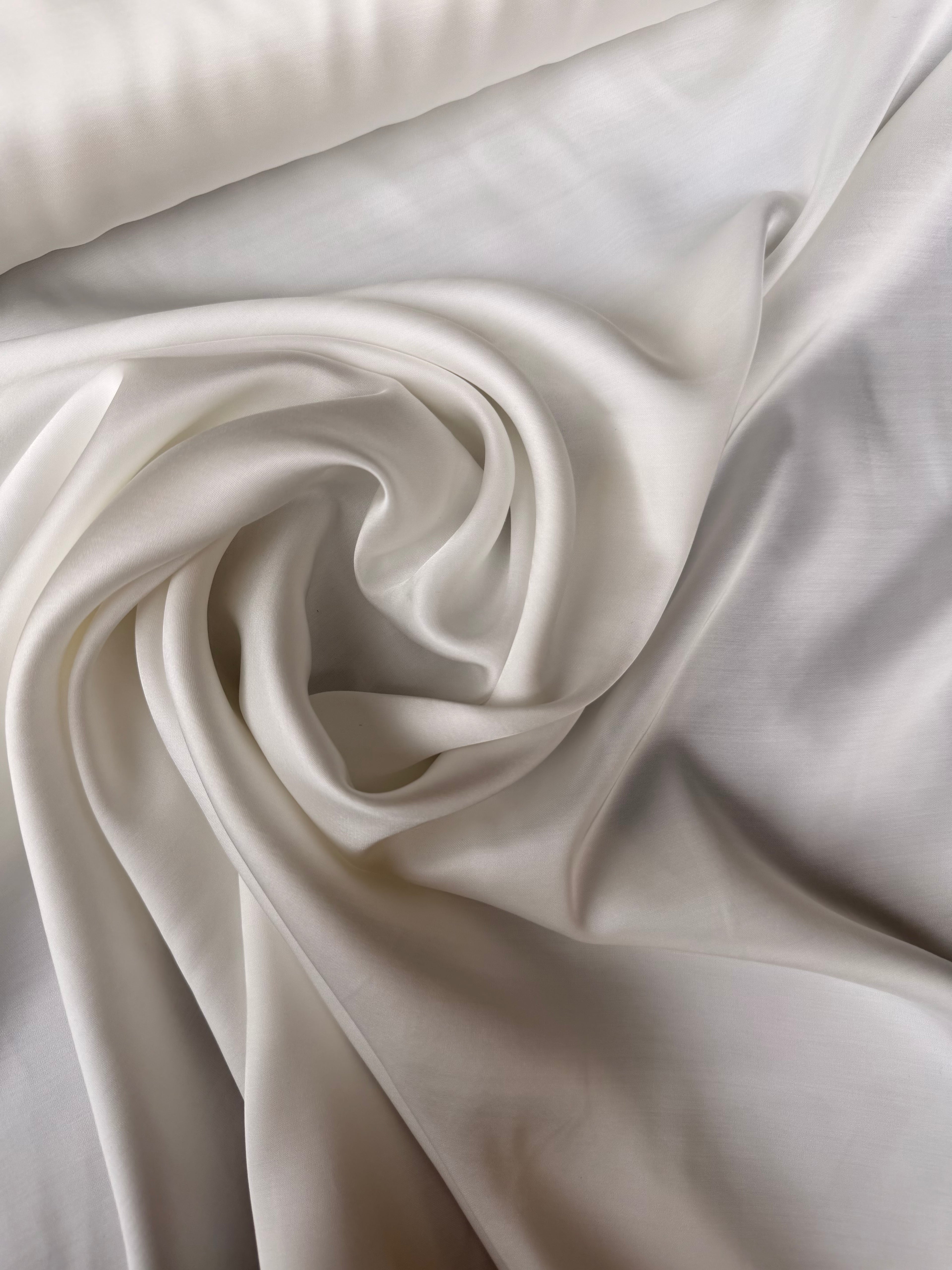 Satin di Viscosa Bianco seta