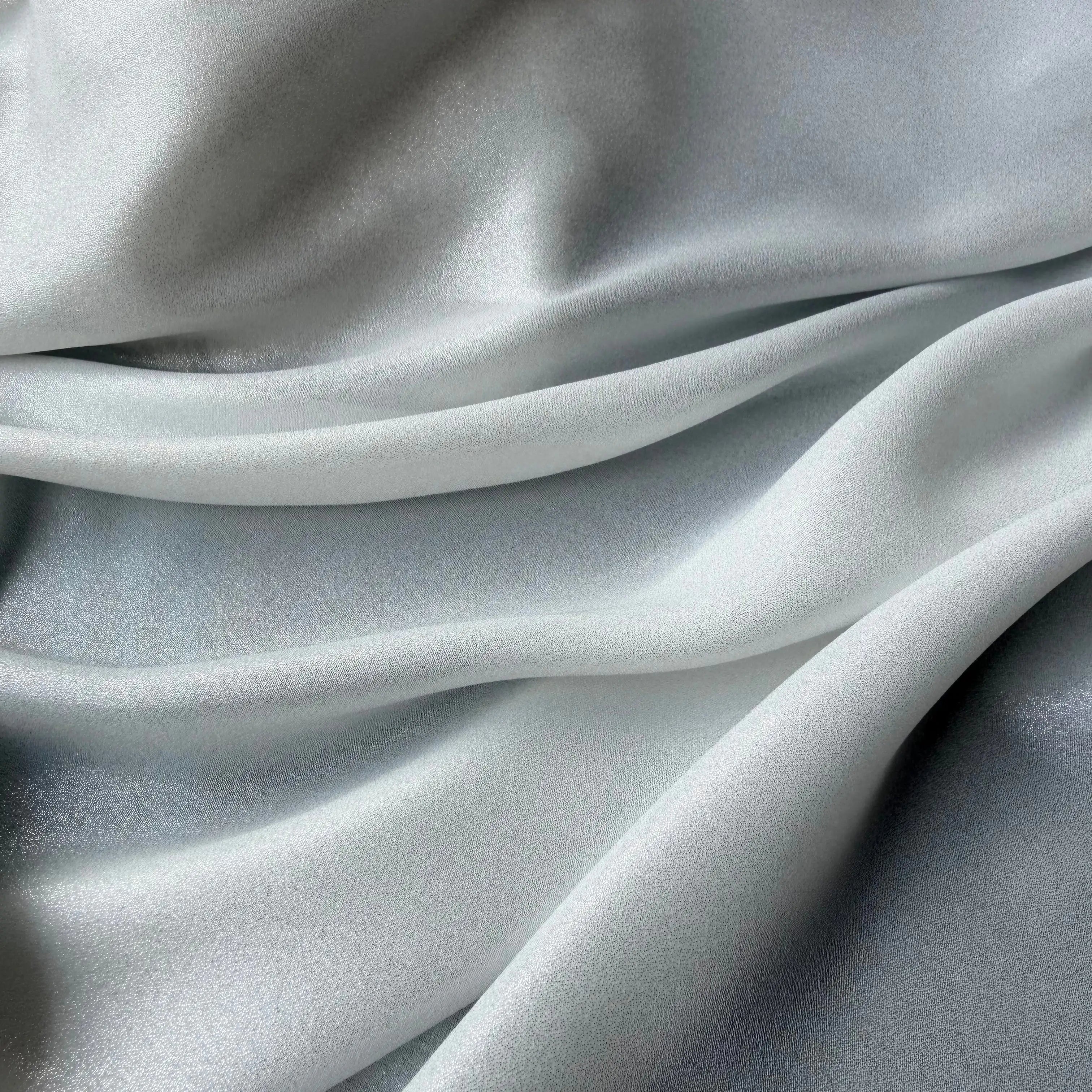 Silver Glitter Chiffon