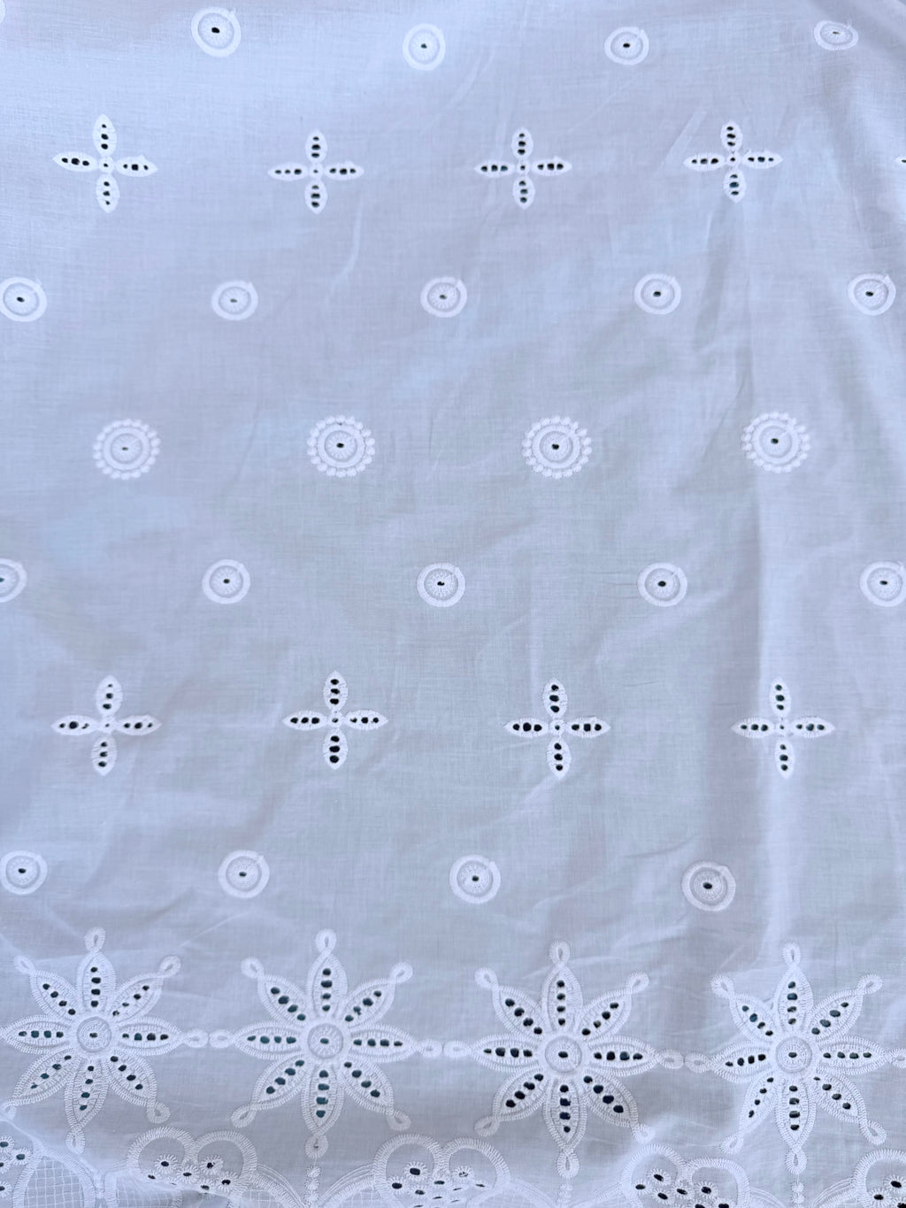 Cotone Pizzo San Gallo Ricamato Etnica