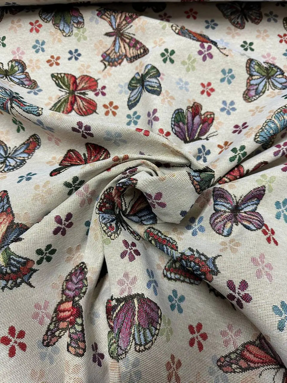 Gobelin Geometrico Farfalle Star Flowers