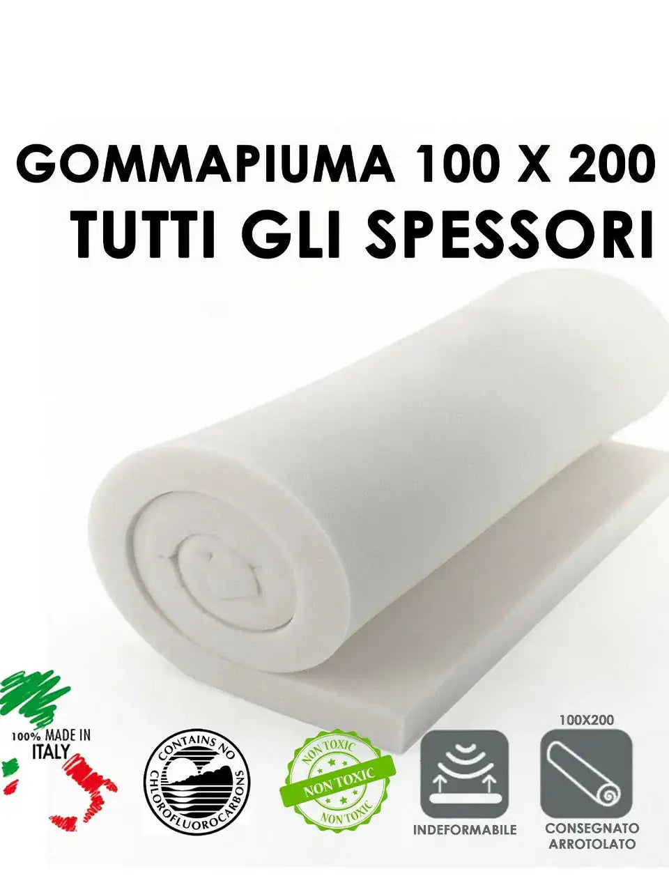Gommapiuma Lastra Foglio 100x200