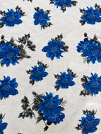 Tessuto Misto Lino Floreale Novello Fiore