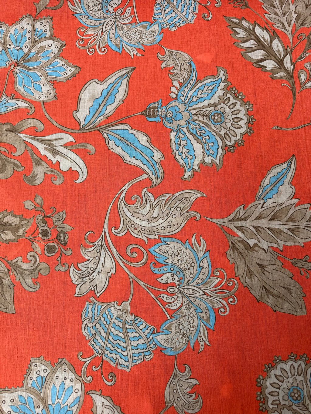 Tessuto Misto Lino Floreale Novello Fiore