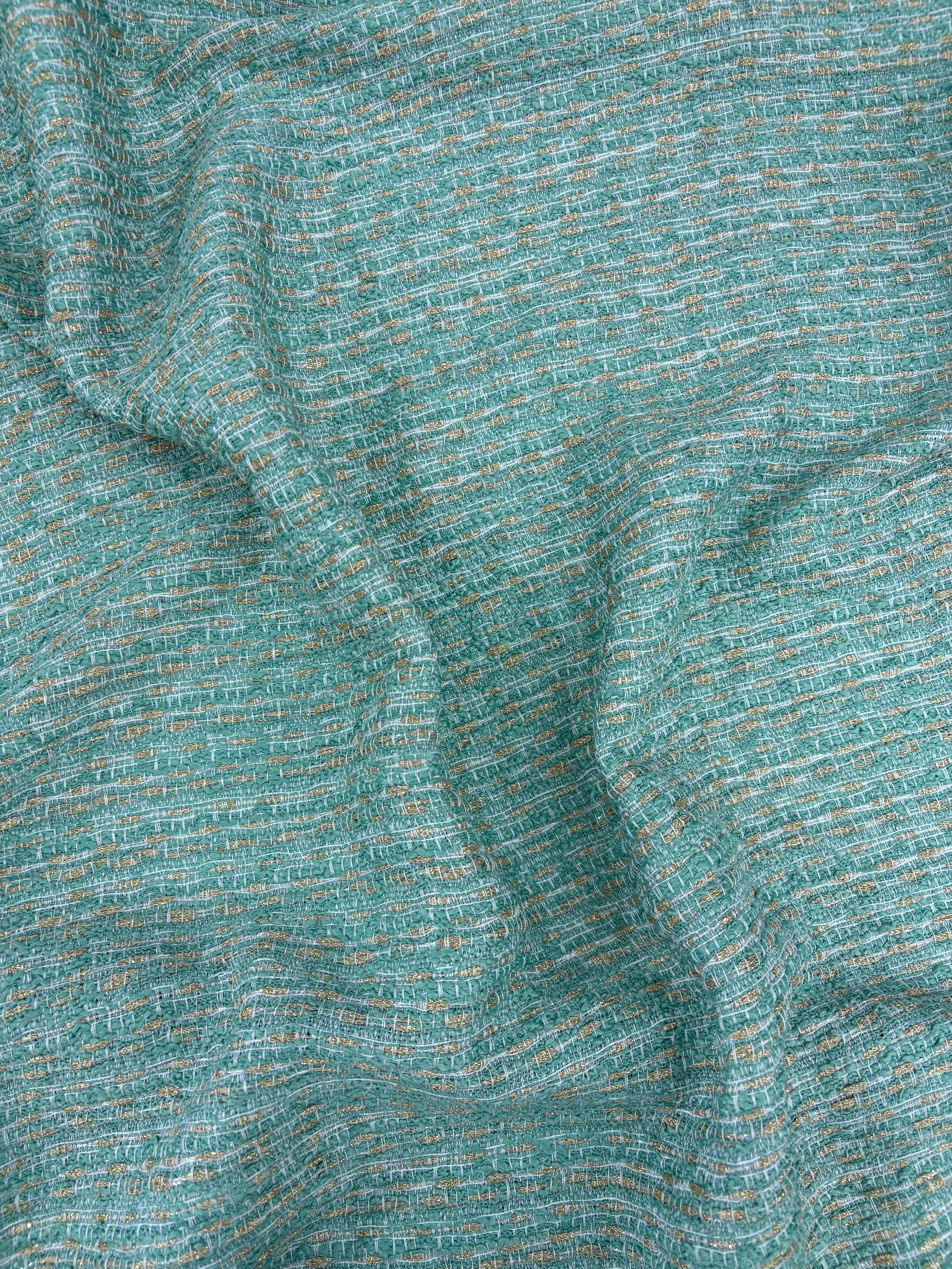 Tessuto Tweed Tipologia Chanel verde tiffany