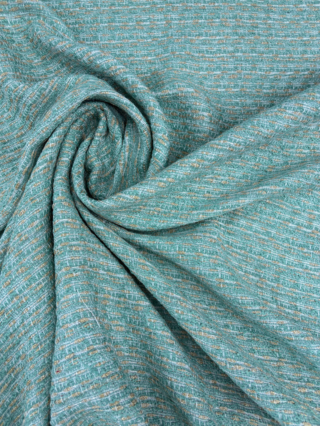 Tessuto Tweed Tipologia Chanel verde tiffany