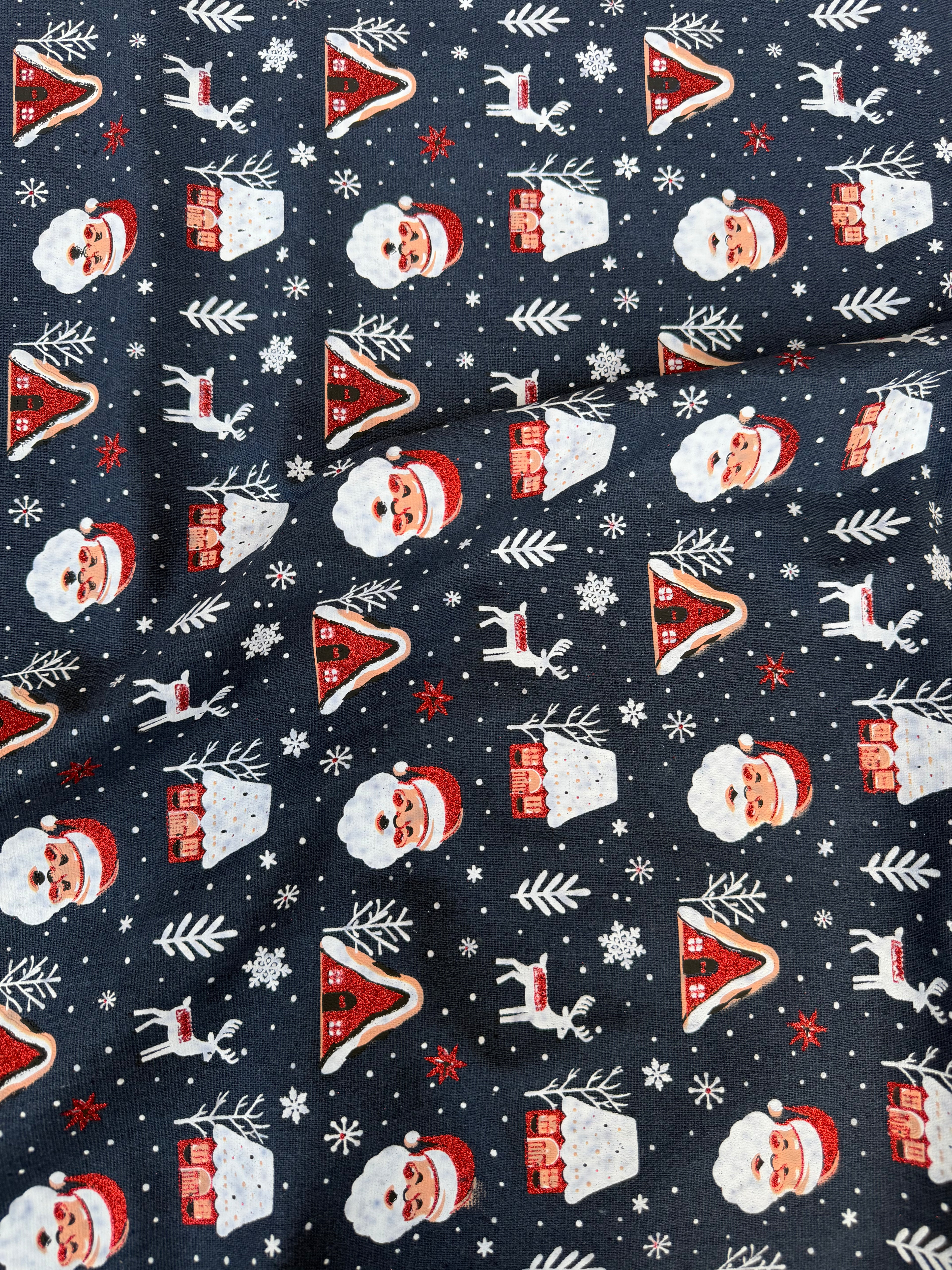 Panama Cotone Babbo Natale Blu scuro