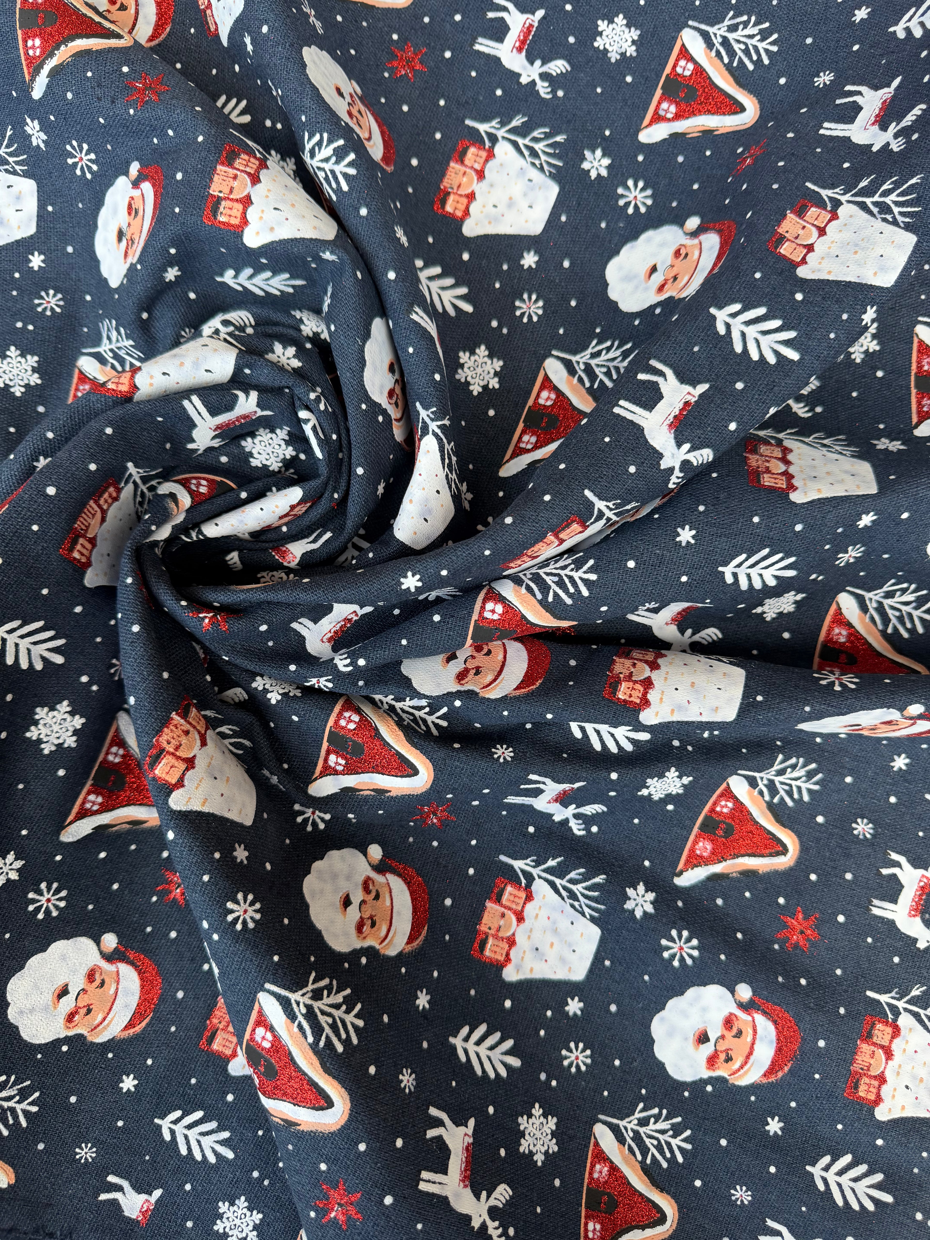 Panama Cotone Babbo Natale Blu scuro