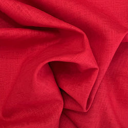 Scampolo Tessuto Puro Lino Dante Rosso corallo 1,80x1,50