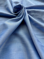 Cotone Popeline Oxford Celeste