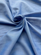 Cotone Popeline Oxford Celeste