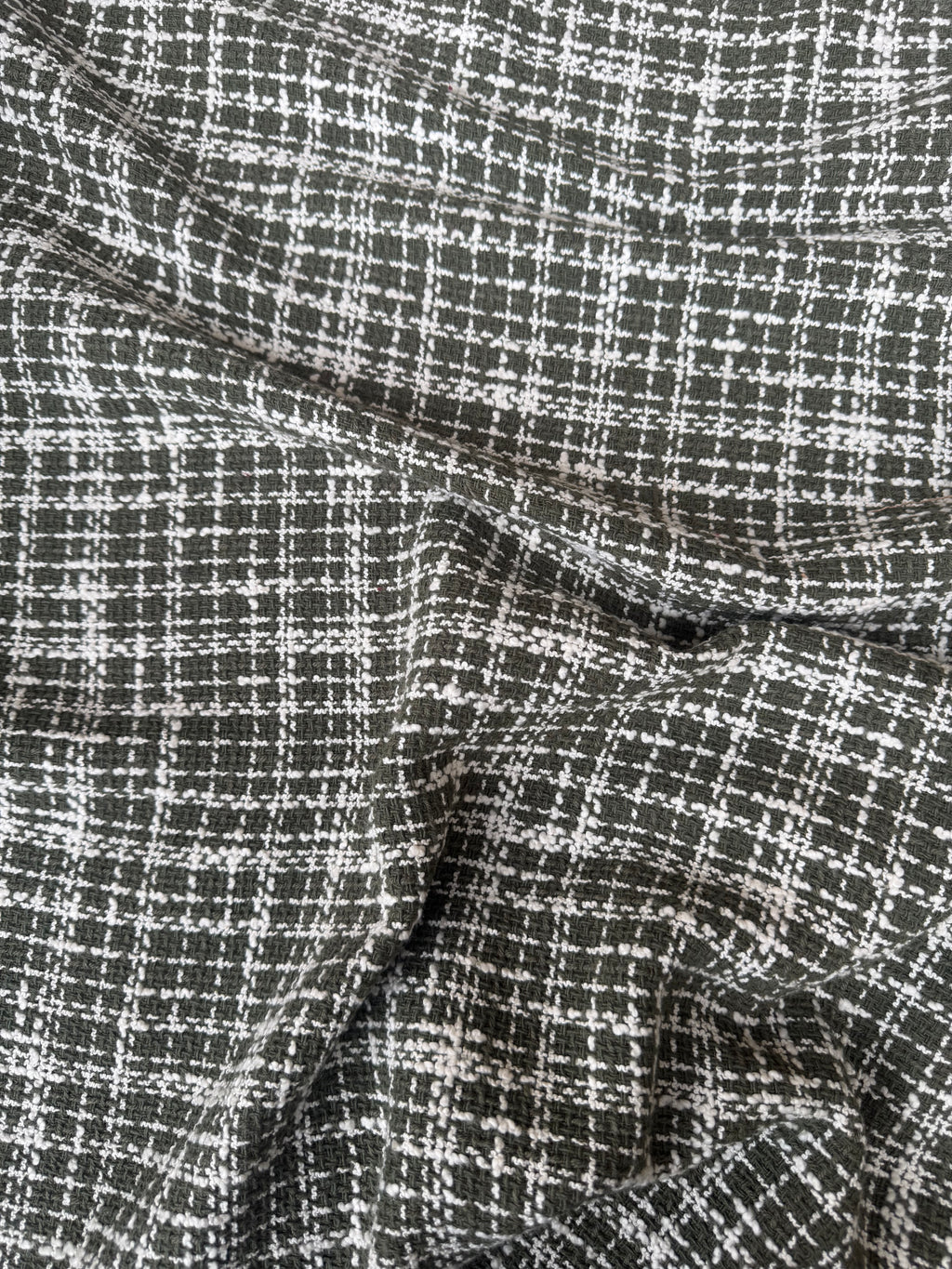 Tessuto Tweed Tipologia Chanel Verde