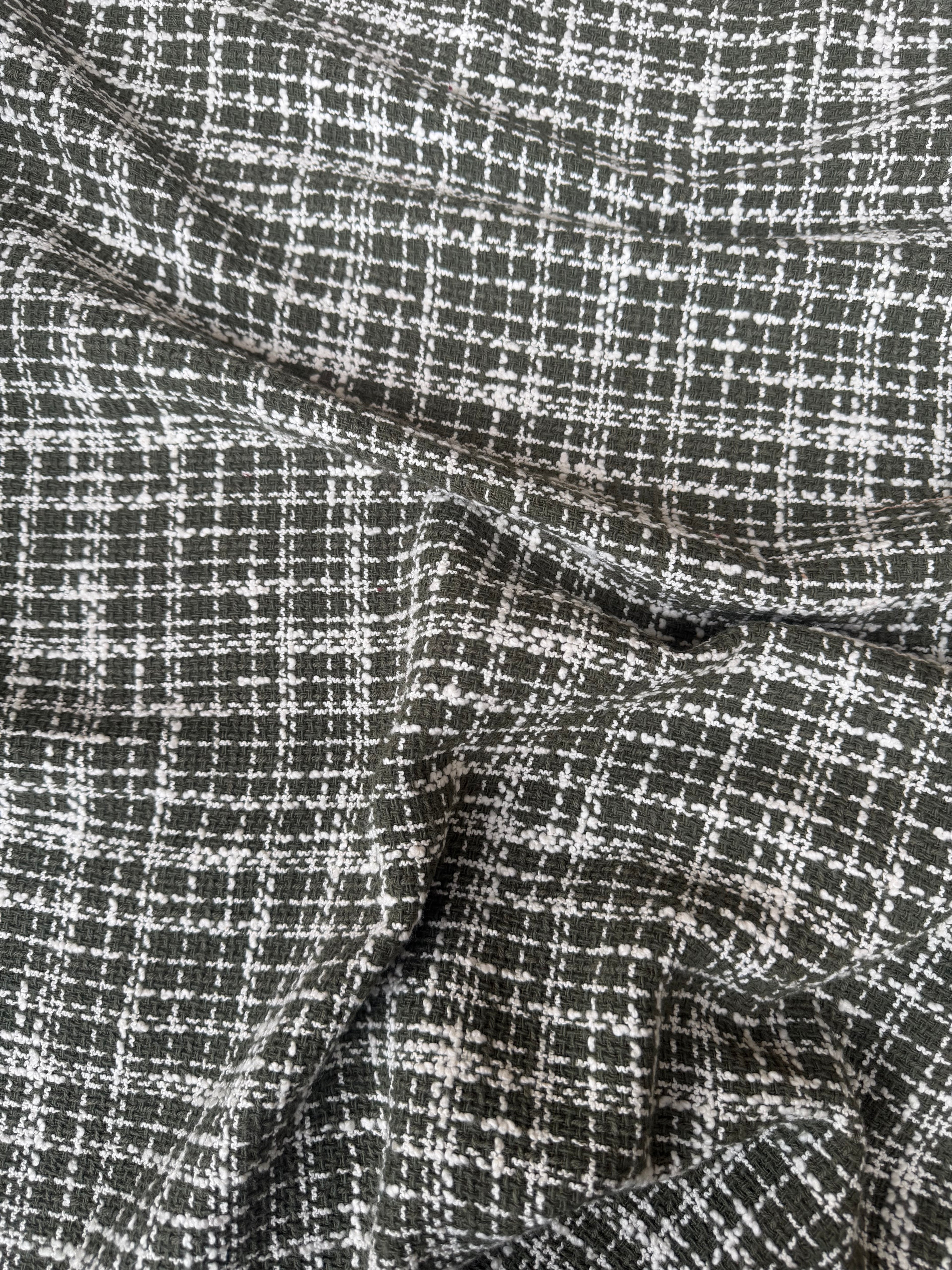 Tessuto Tweed Tipologia Chanel Verde