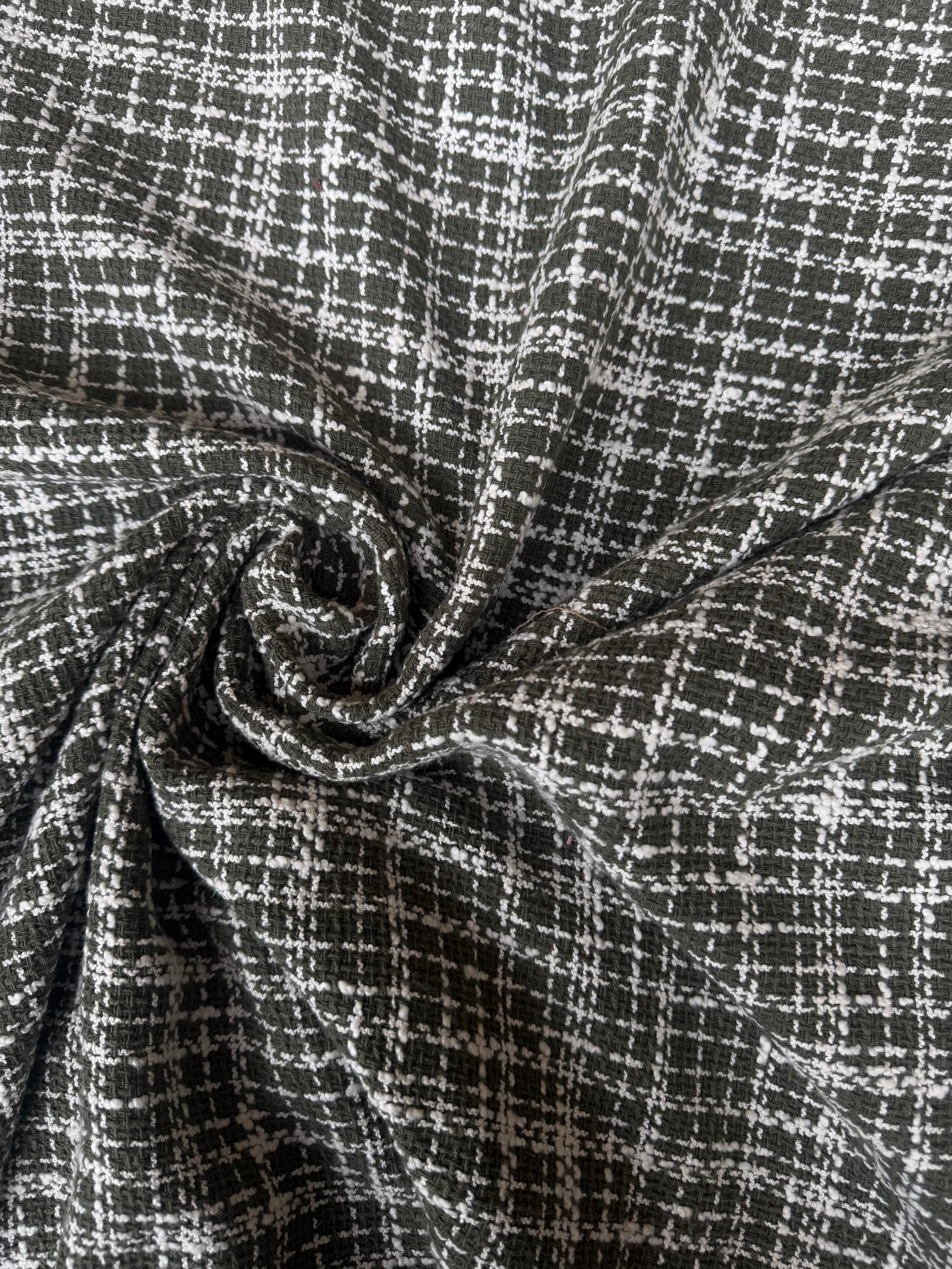 Tessuto Tweed Tipologia Chanel Verde