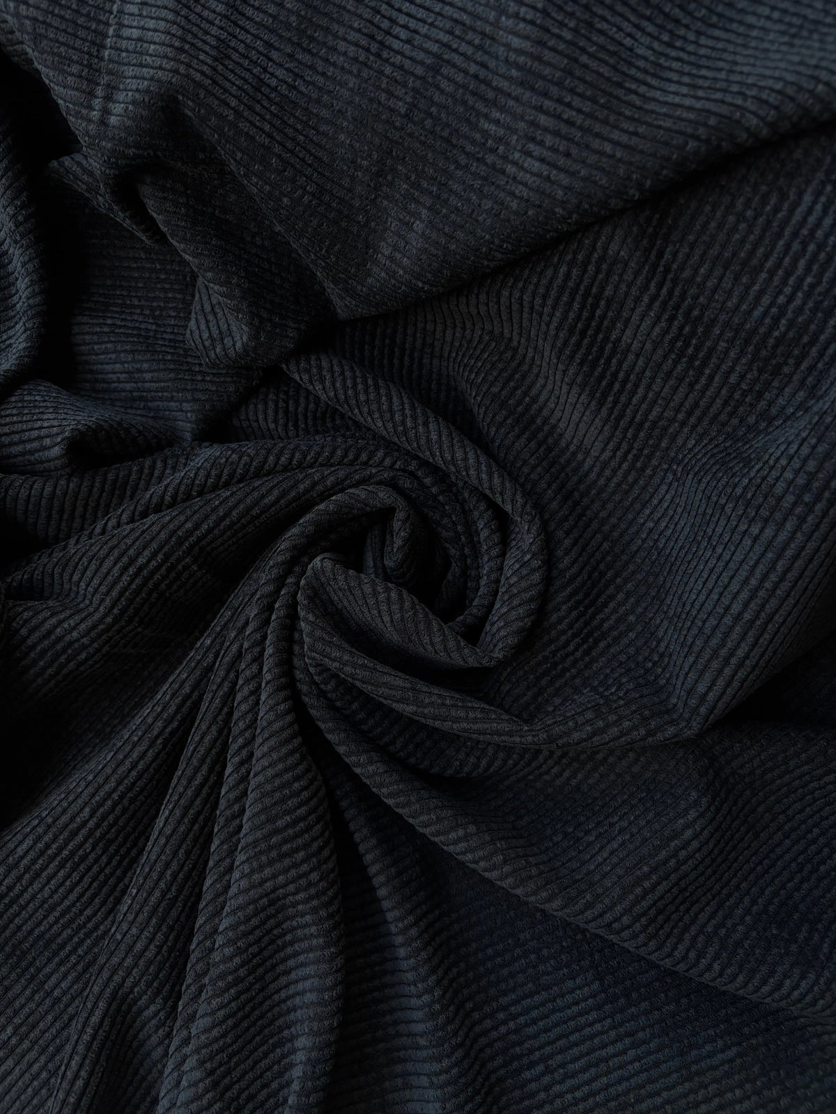 Scampolo Velluto Rigatino Millerighe 1,80x1,50 nero