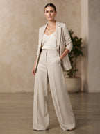 Fresco Lana Stretch Gessato Filo Lurex