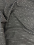 Fresh Stretch Wool Grey Pinstripe Lurex Thread UNDERPRICE 