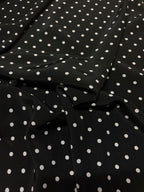 Tessuto Marocain Pois Nero