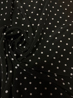 Tessuto Marocain Pois Nero
