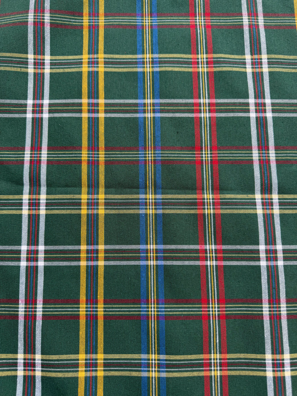 Tartan scozzese verde cotone tinto in filo quadro 280