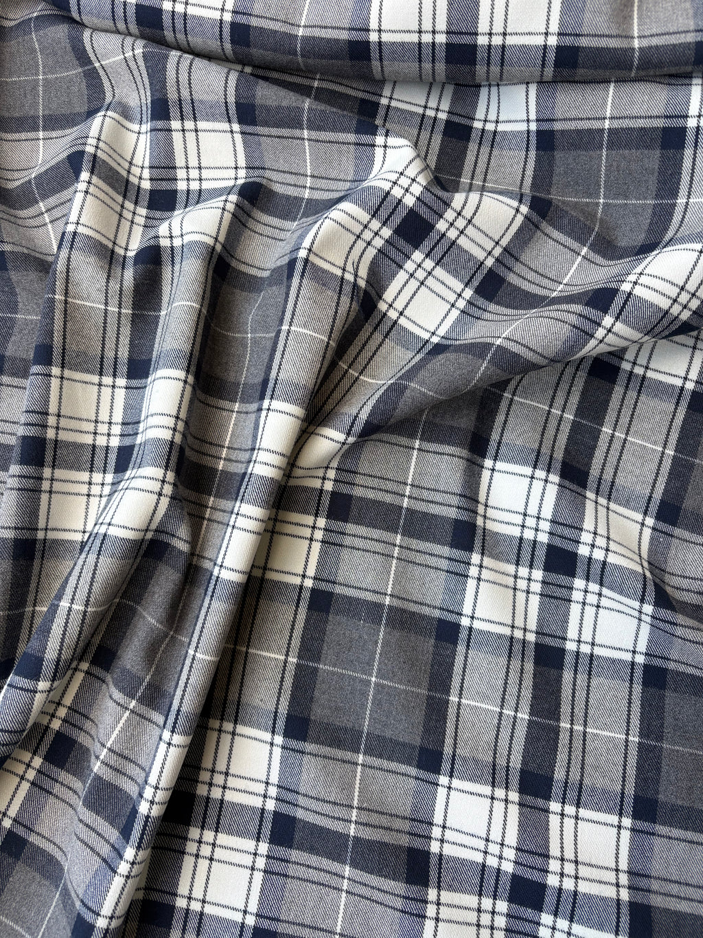 Tartan Scozzese Lanetta Laurent Grigio Blu