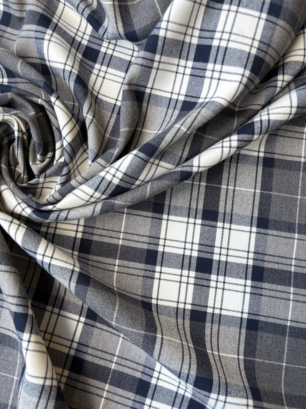 Tartan Scozzese Lanetta Laurent Grigio Blu