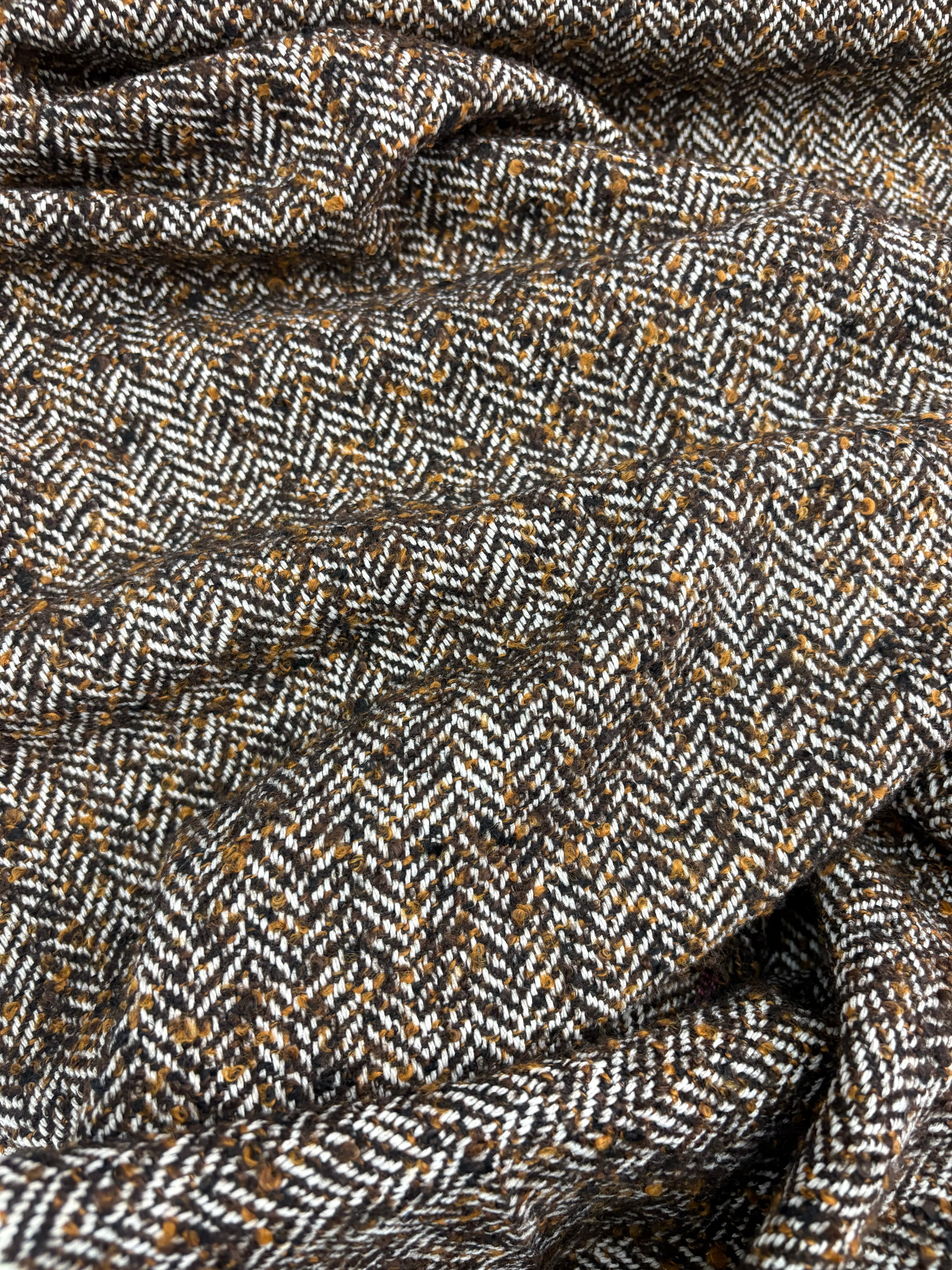 Tessuto Lana Spigato Beige