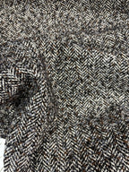 Brown Herringbone Wool Fabric 
