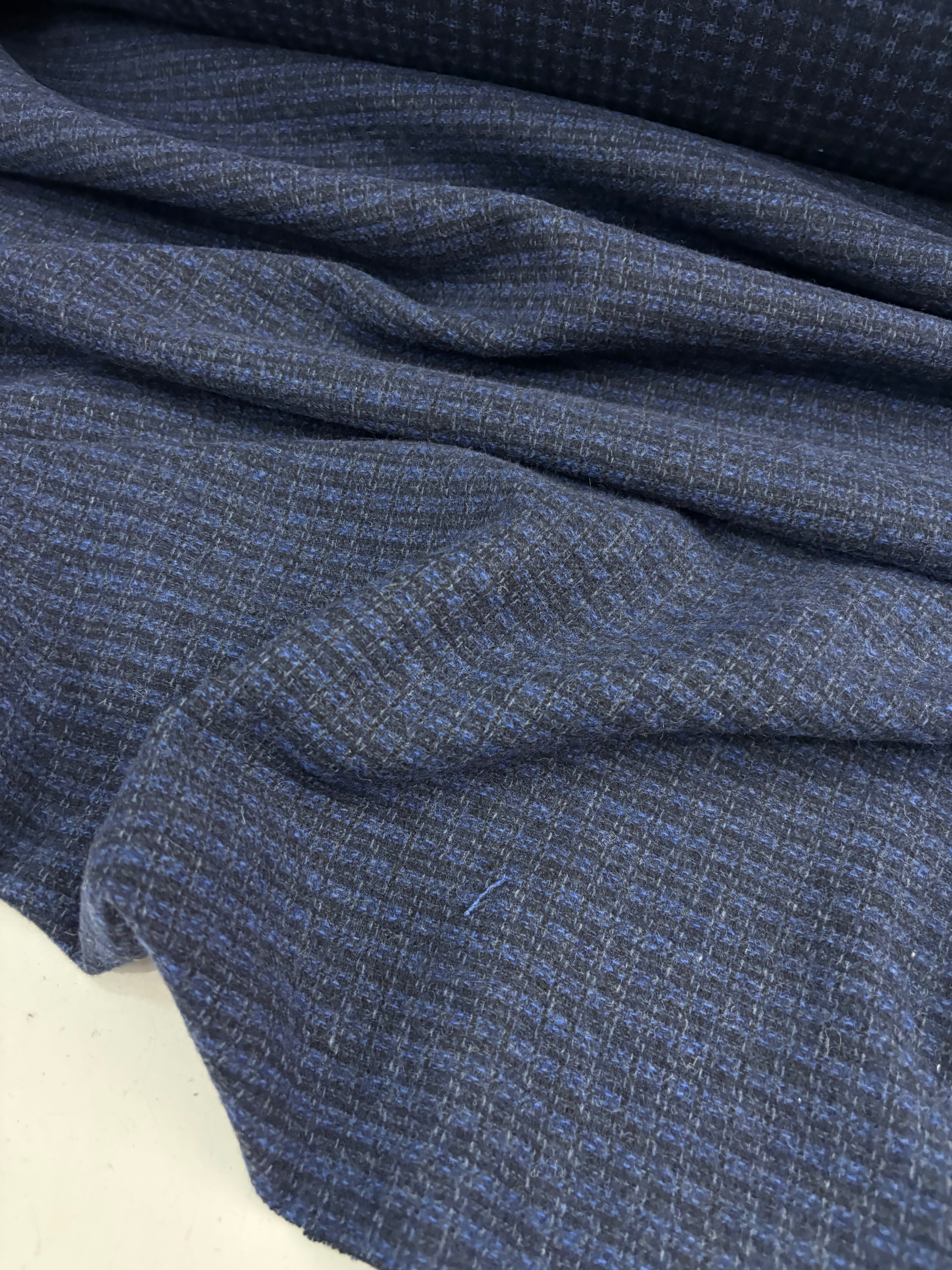 Tessuto Lana Boucle BlU