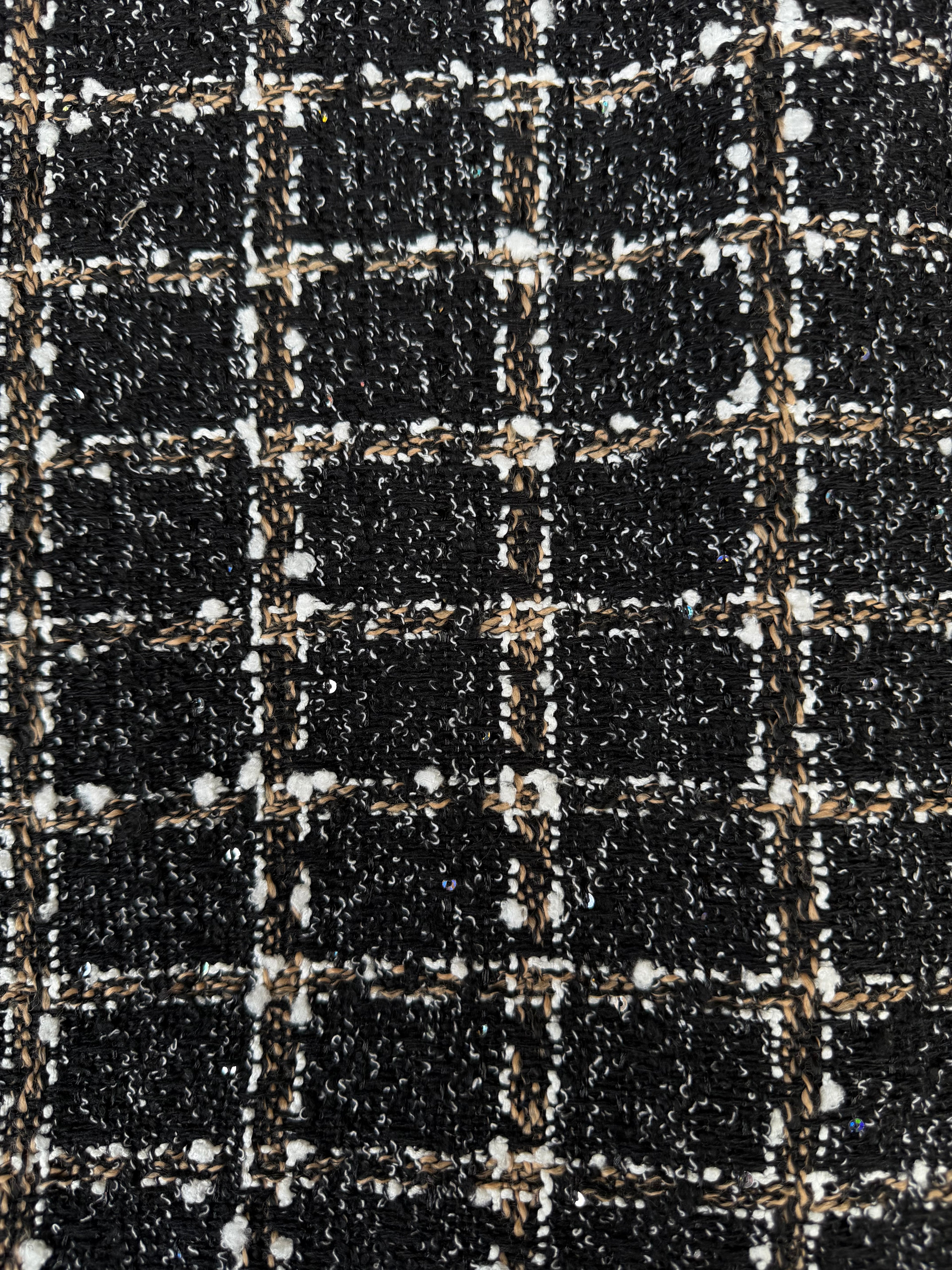Tessuto Tweed Tipologia Chanel Elite Black