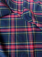 Tartan Scozzese Lanetta Quadro Fondo Blu Scuro