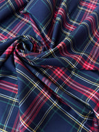 Tartan Scozzese Lanetta Quadro Fondo Blu Scuro