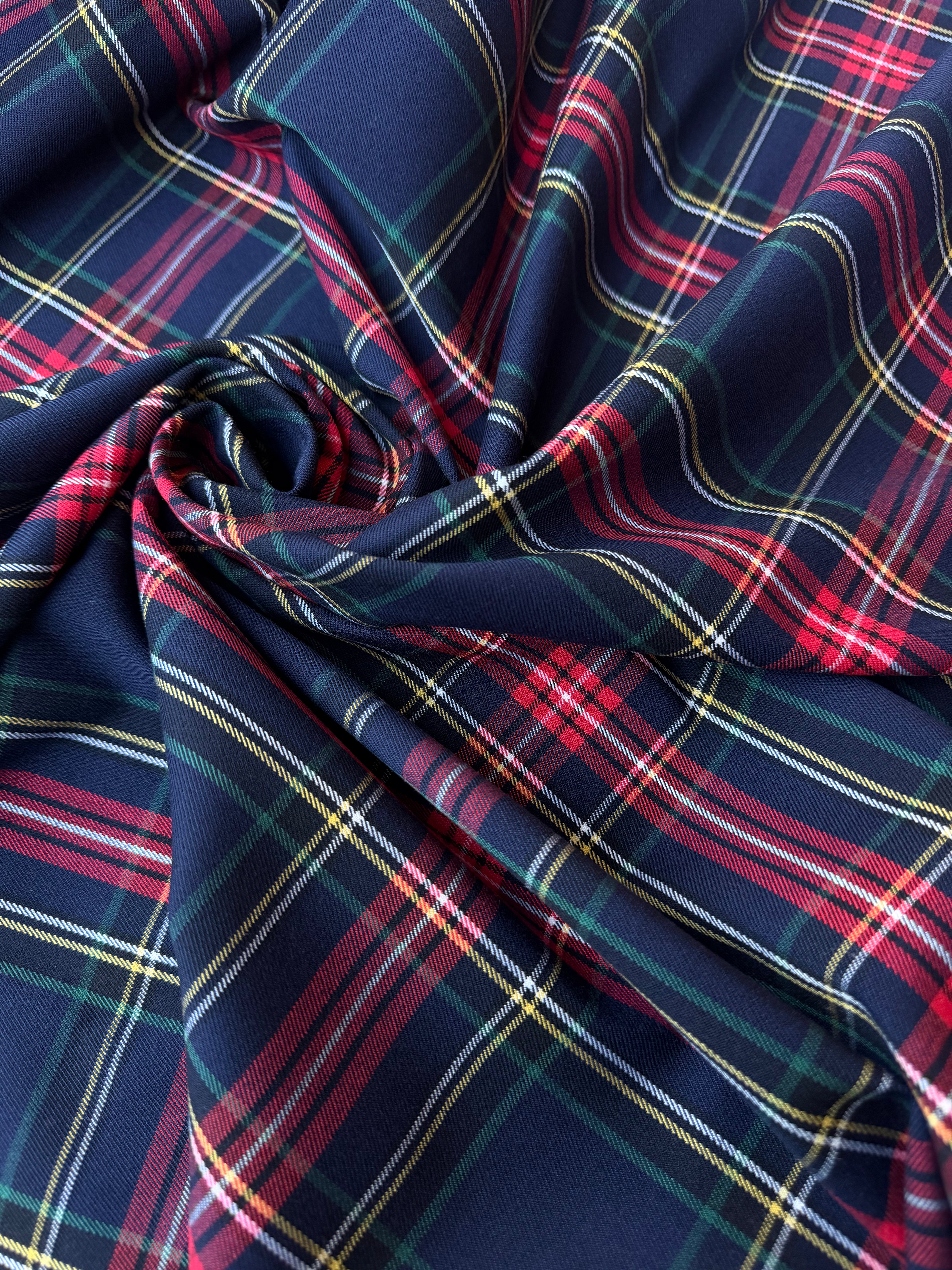 Tartan Scozzese Lanetta Quadro Fondo Blu Scuro