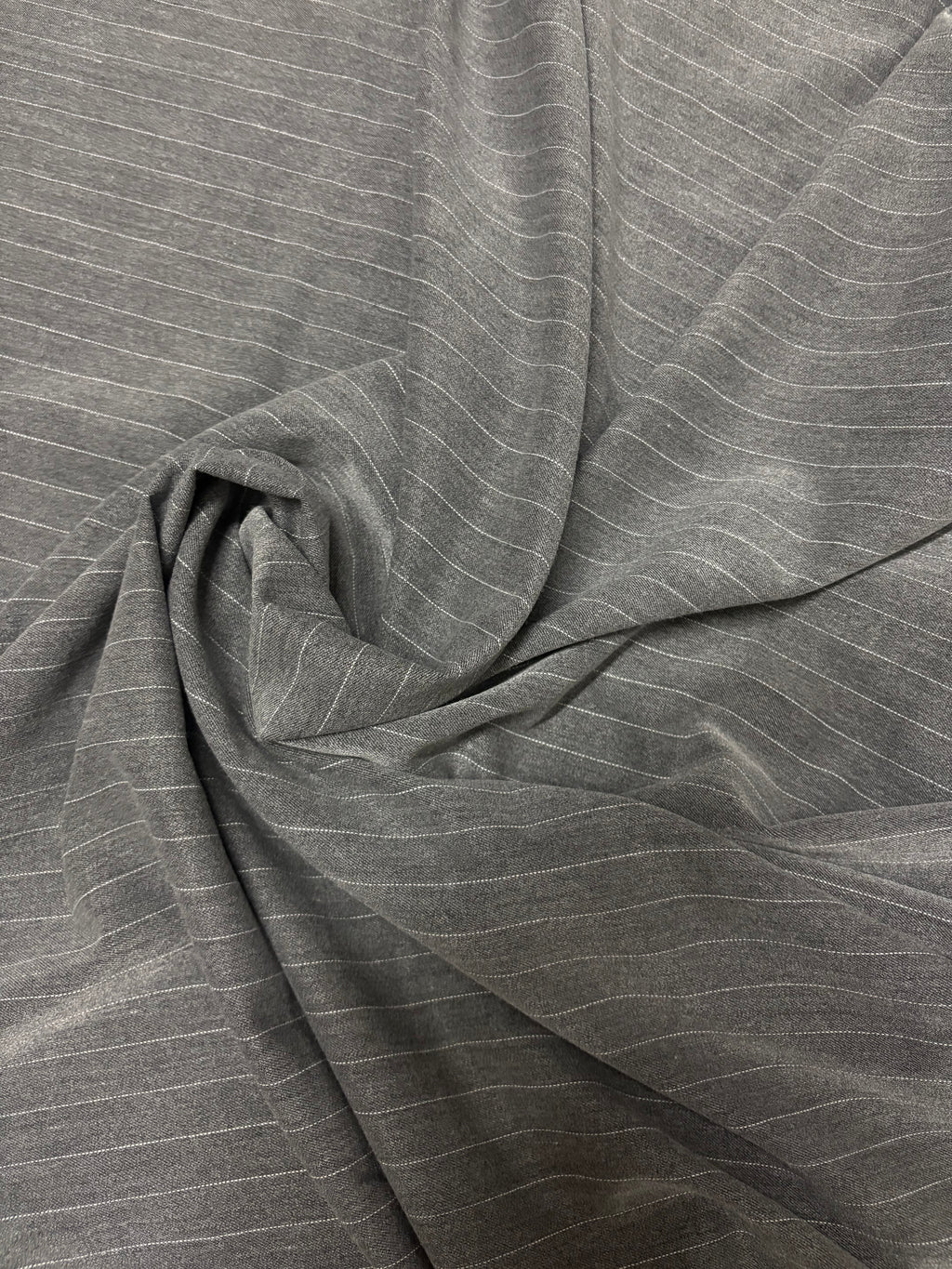 Fresco Lana Stretch Gessato Grigio SOTTOPREZZO