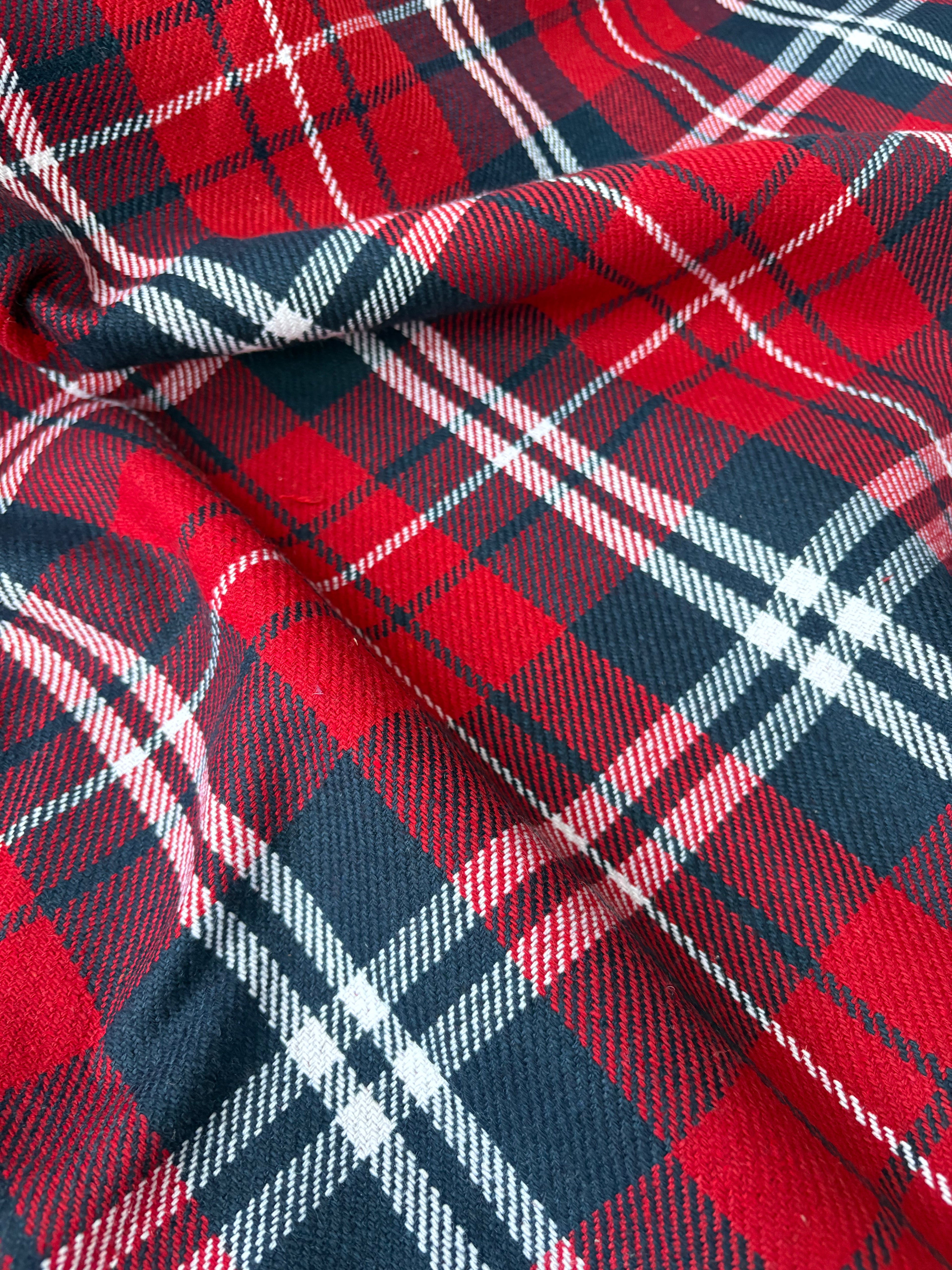 Tessuto Panno Cappotto Tartan Scozzese