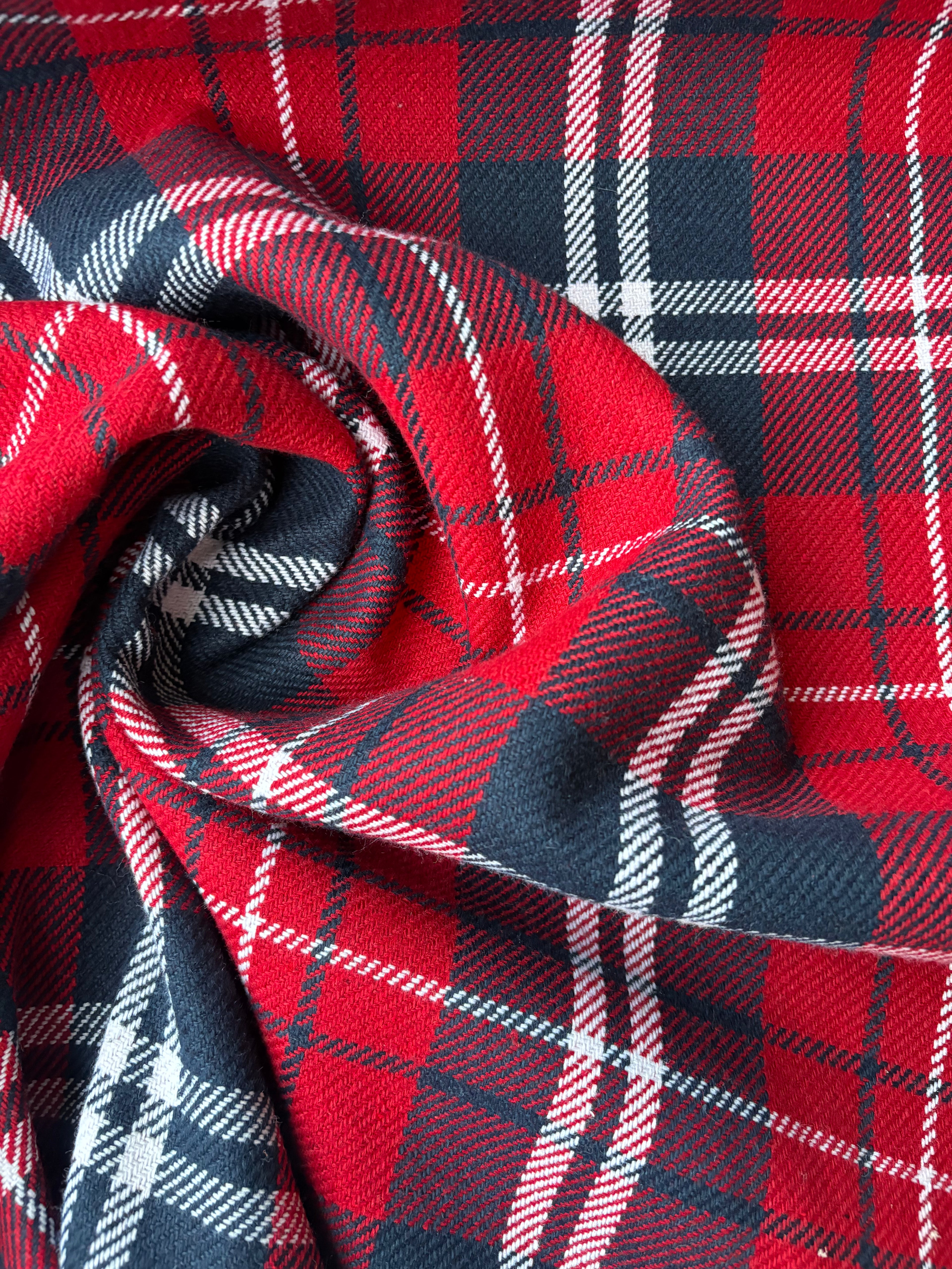 Tessuto Panno Cappotto Tartan Scozzese